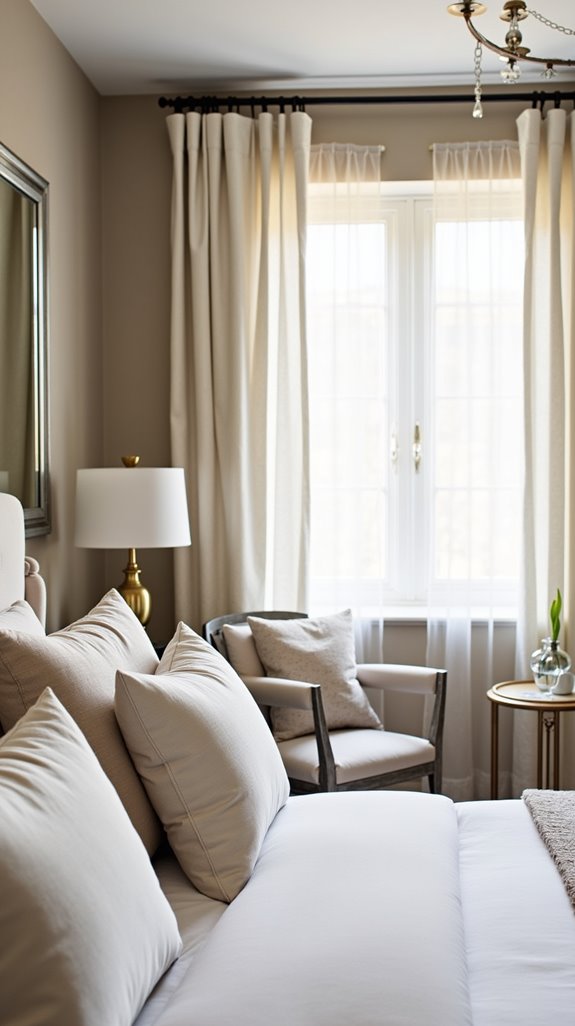 metallic accents enhance warmth