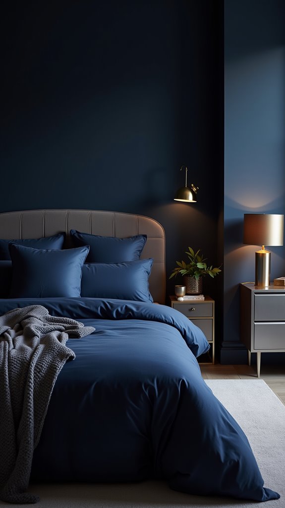 metallics enhance dark blue