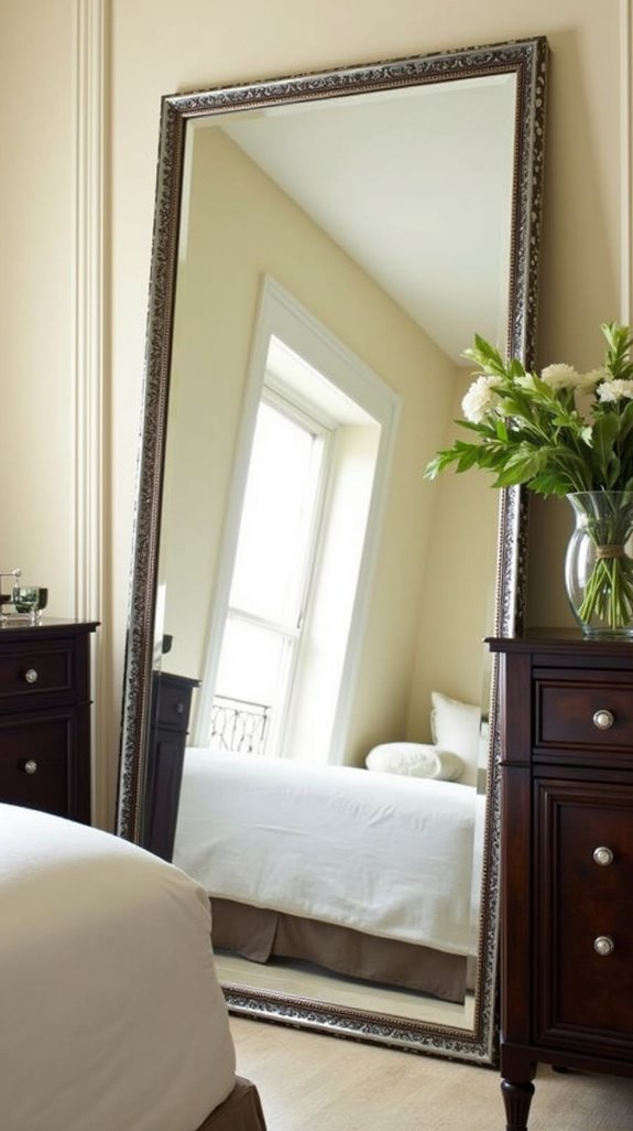 mirrored trim enhances entrances