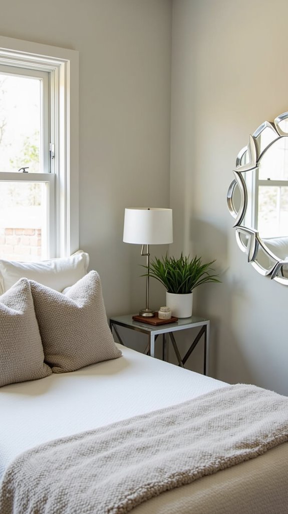 mirrors create spacious ambiance