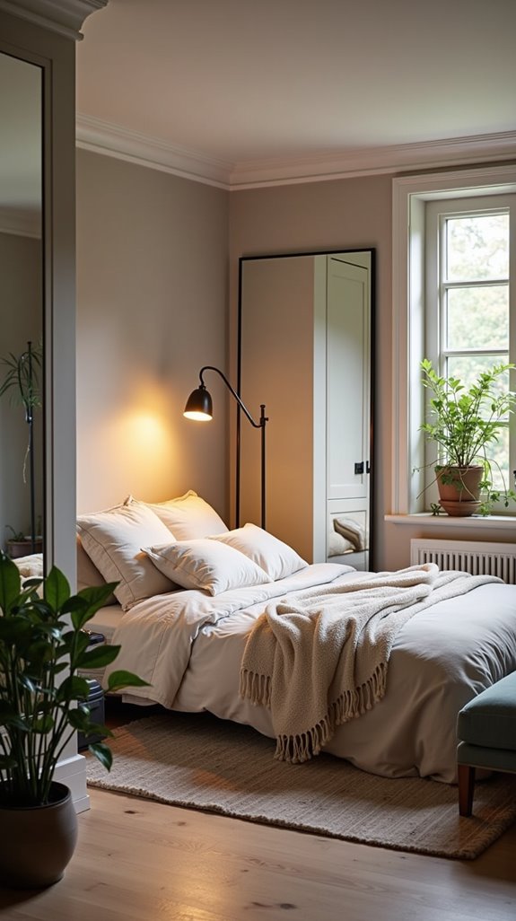 mirrors create spacious illusion