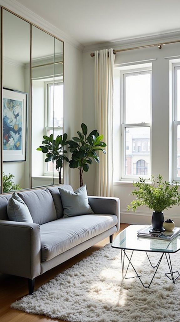 mirrors create spatial illusions