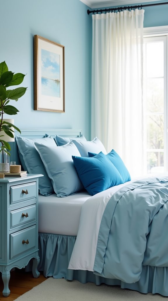 mixing light blue hues