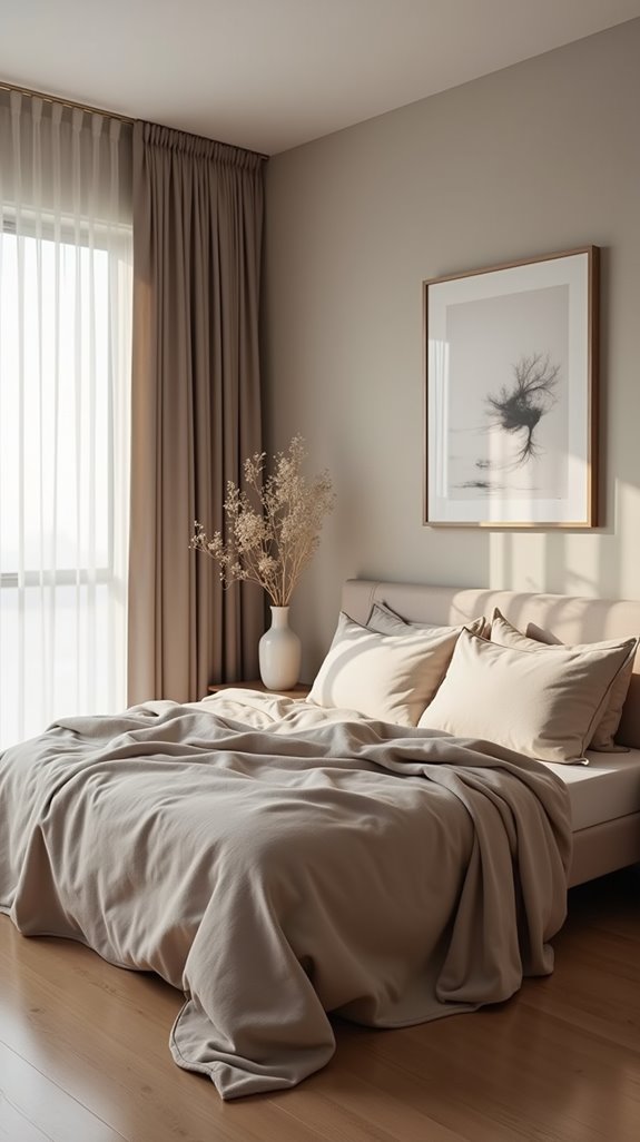 monochromatic bedroom serenity design