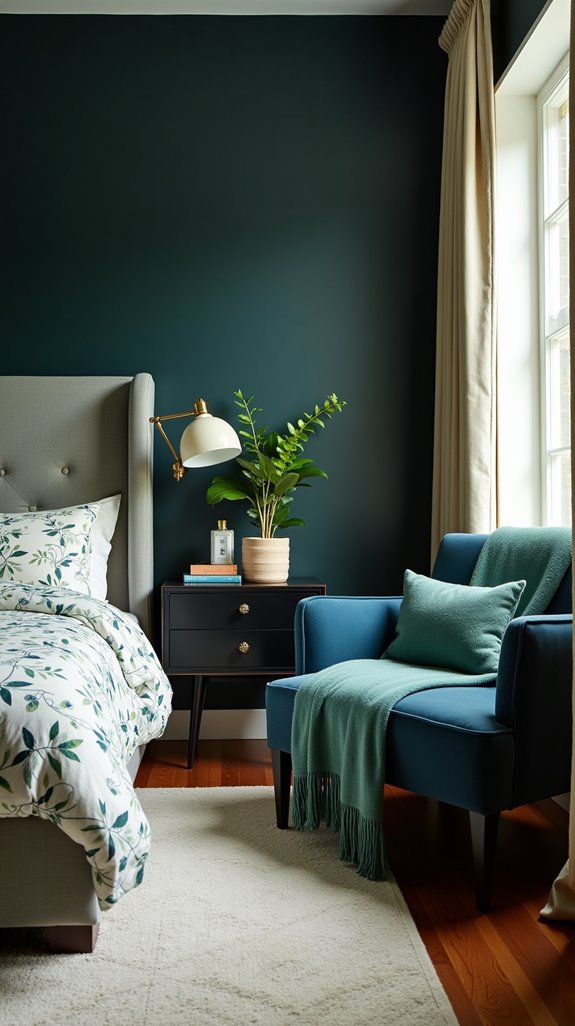 nature inspired navy and green