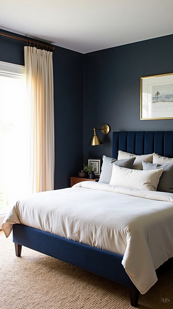 navy and soft neutrals