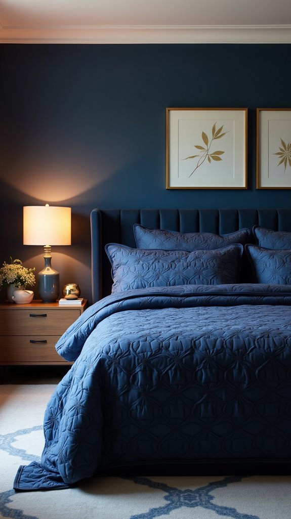 navy blue bedding styles