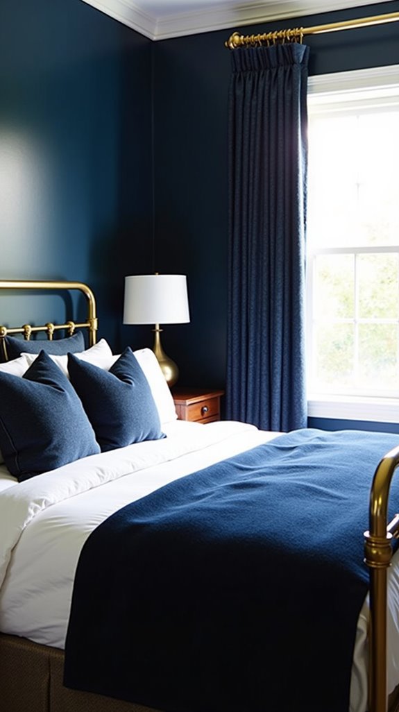navy decor for small bedrooms