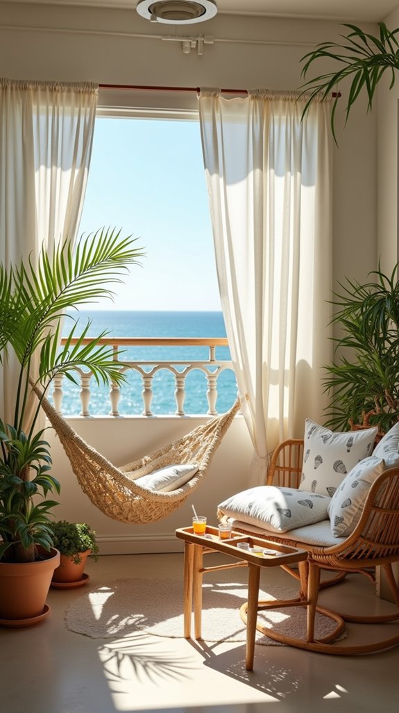outdoor inspired balcony bedroom