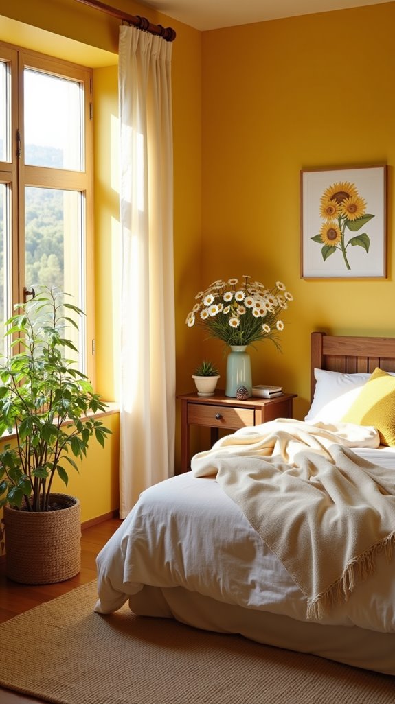 outdoor inspired yellow decor