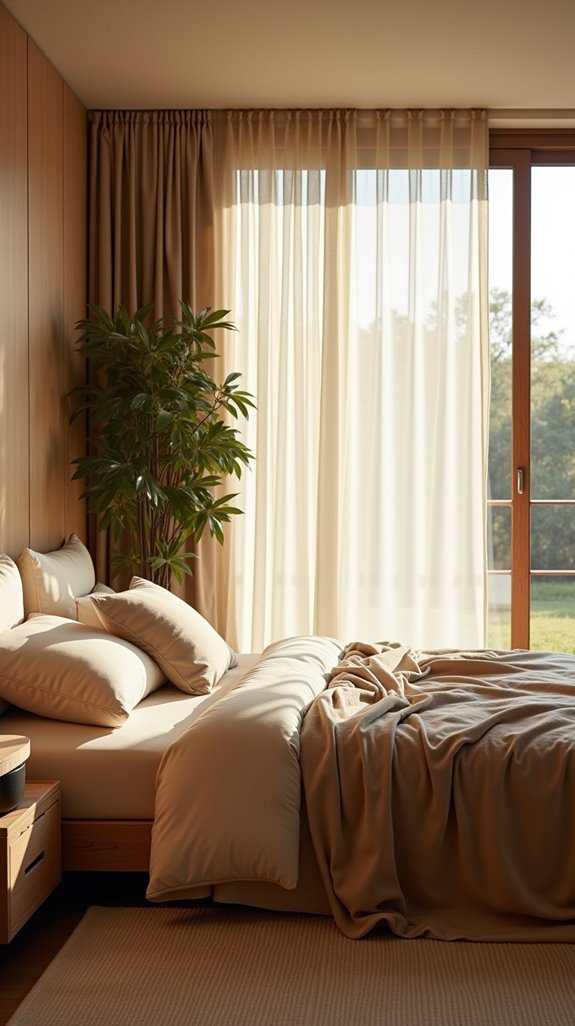 peaceful bedroom lighting ambiance