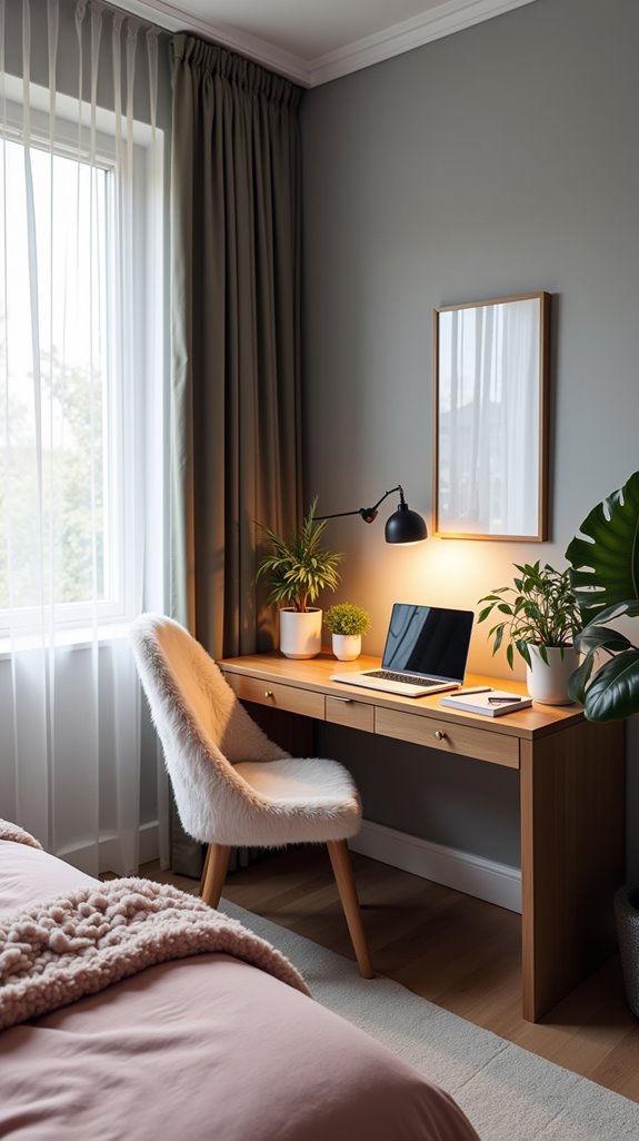 productive organized workspace corner