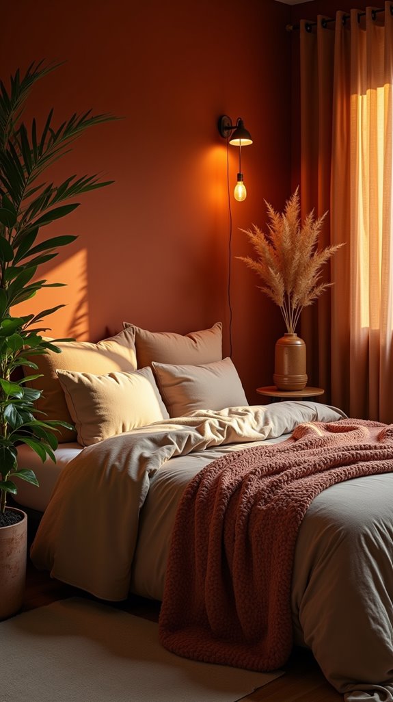 radiant rust bedroom warmth