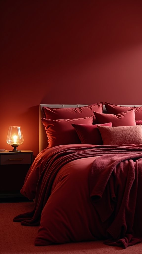 red pillows enhance cozy d cor