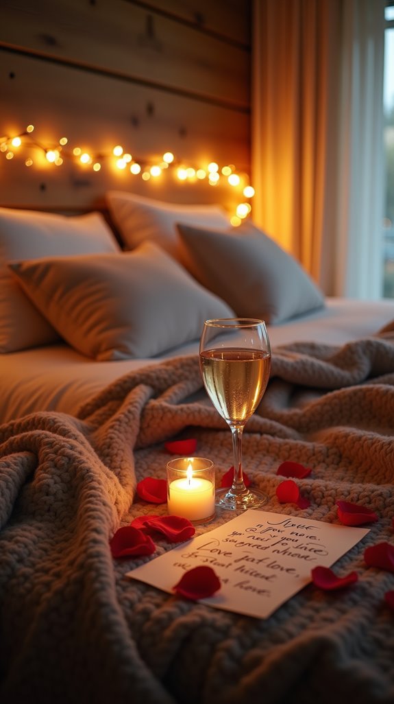 romantic notes as decor