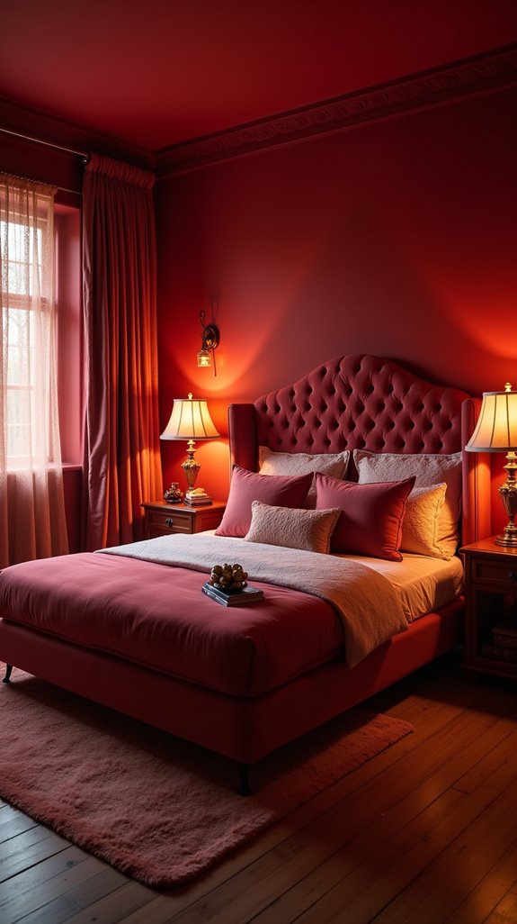 romantic red bedroom retreat