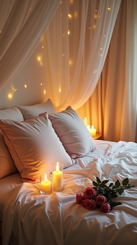 romantic scented candle ambiance