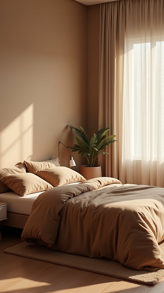 serene minimalist brown decor