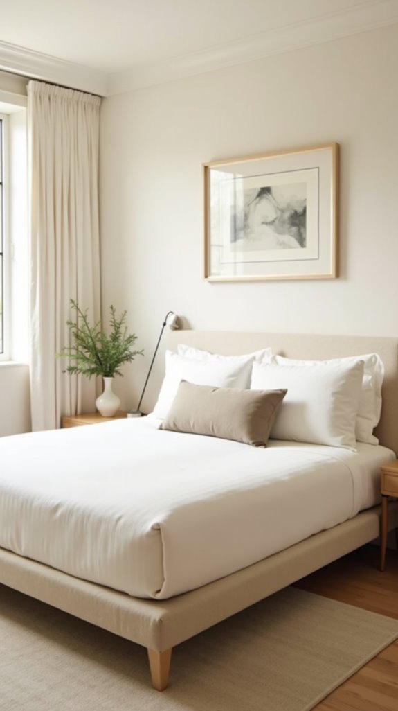 serene minimalist hotel bedroom