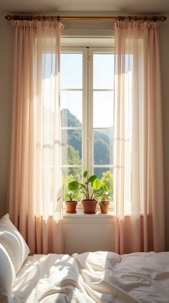 sheer curtains enhance ambiance