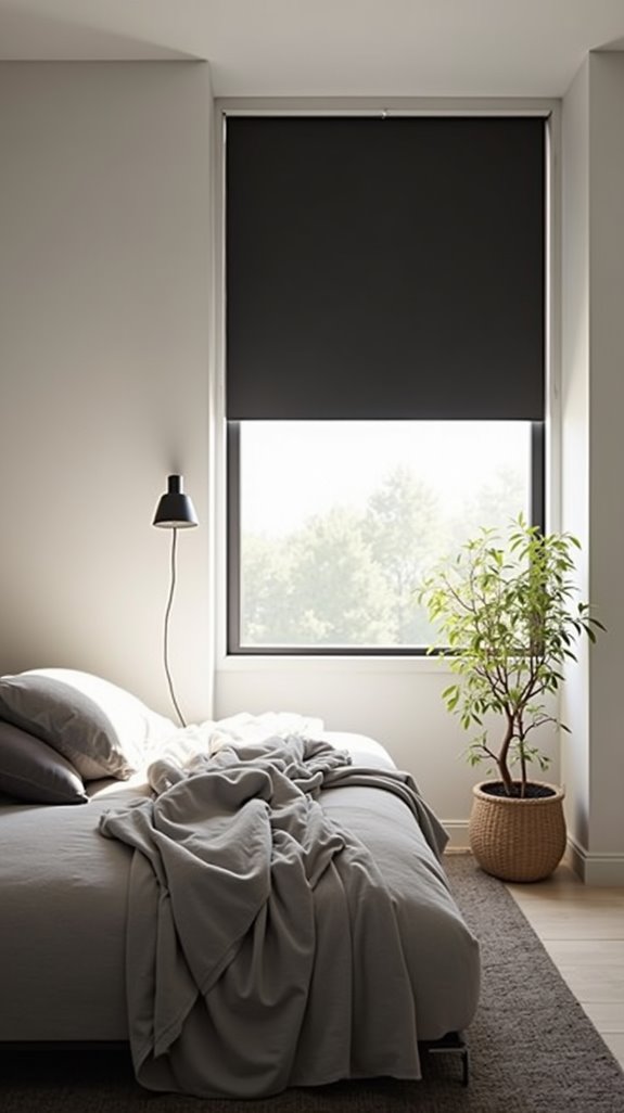 sleek minimalism with blackout shades