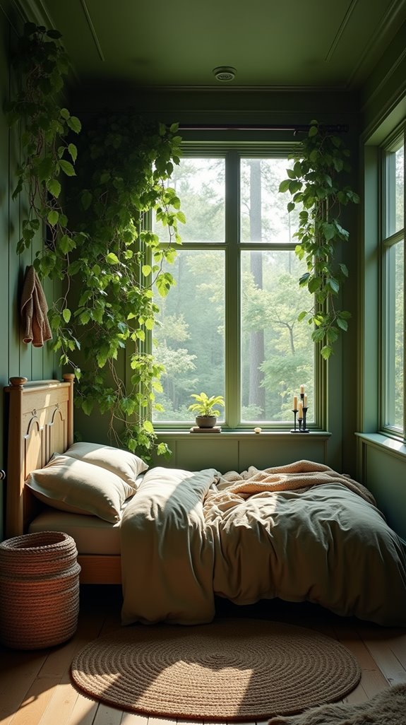 soft green ceiling tranquility