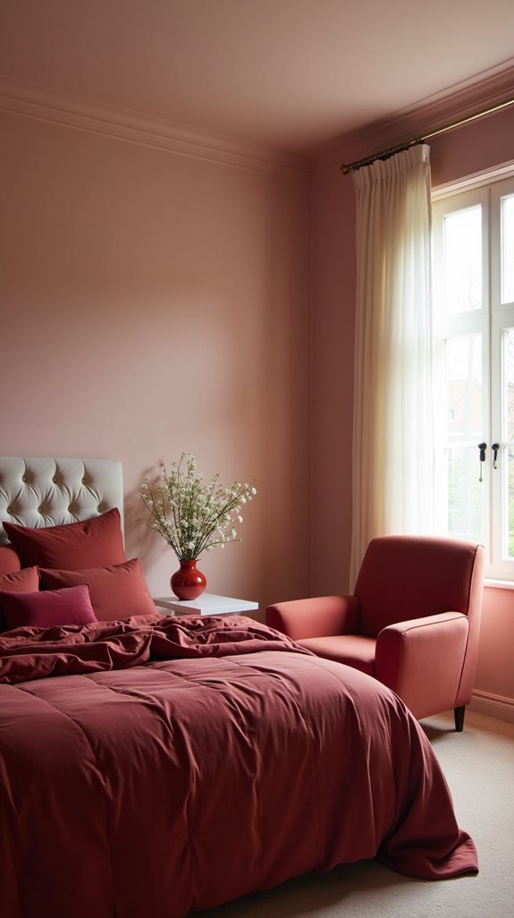 soft muted reds tranquility