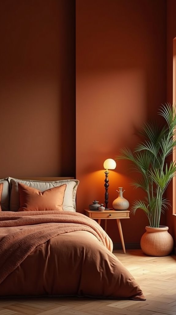 soothing burnt orange lighting