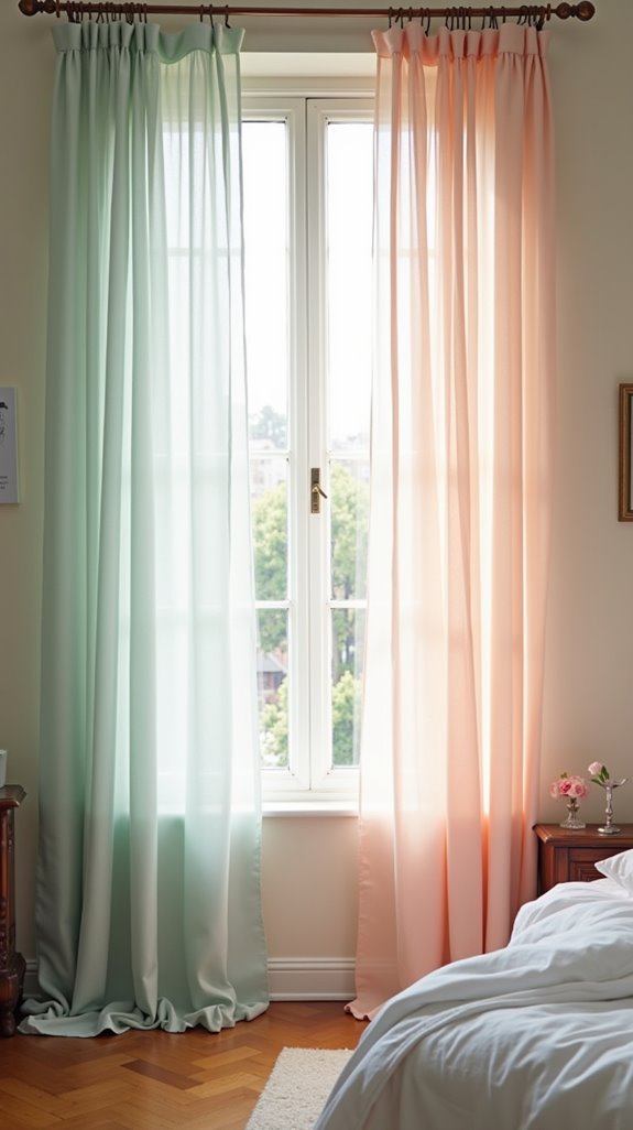 soothing pastel drapes tranquility
