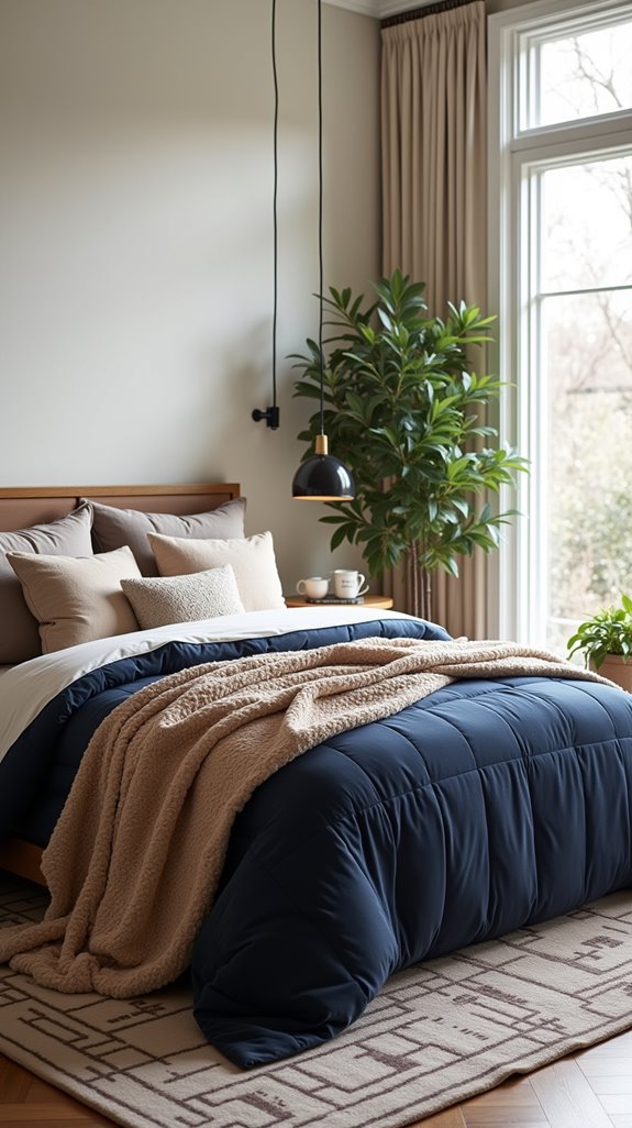 spacious bedroom bedding creativity