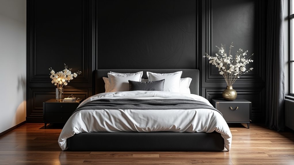 striking black accent walls