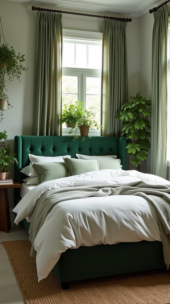 striking green headboard styles