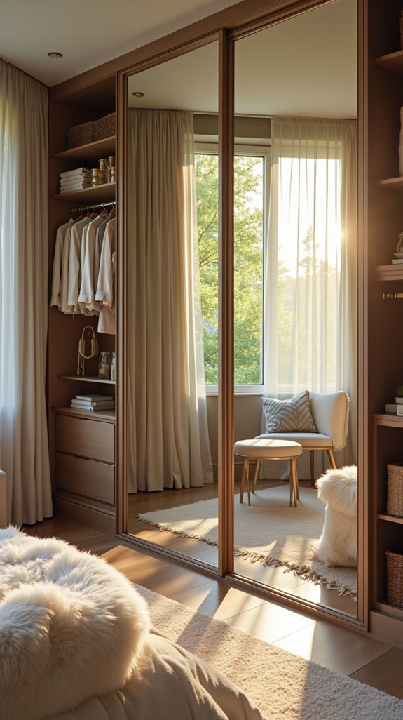 stylish and functional closet mirrors