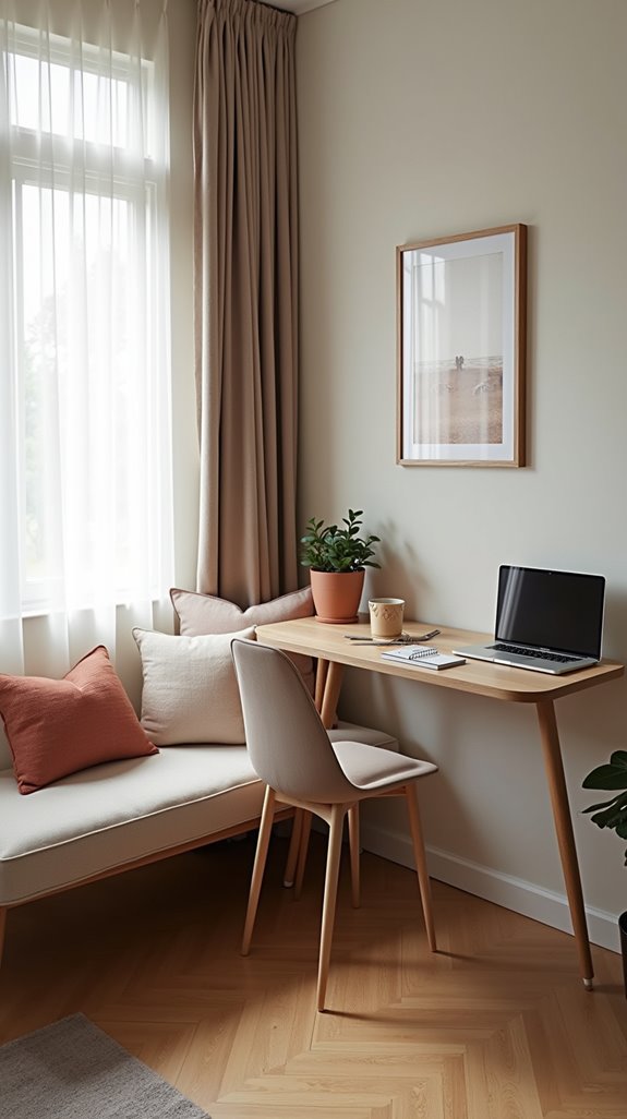 stylish and functional desk space