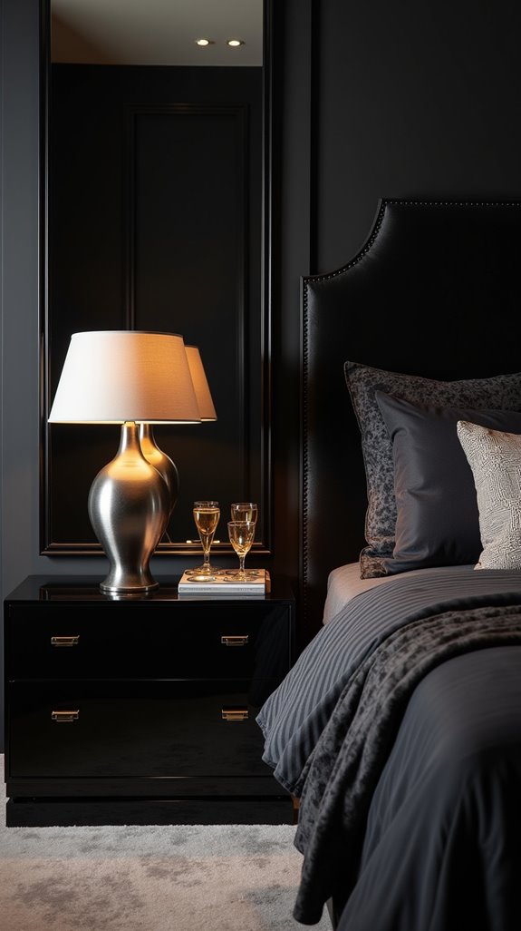 stylish black mirrors elevate