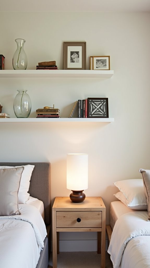 stylish floating shelf nightstands