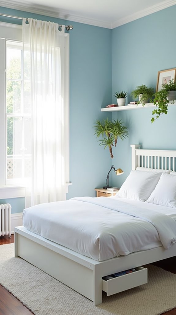 stylish light blue storage