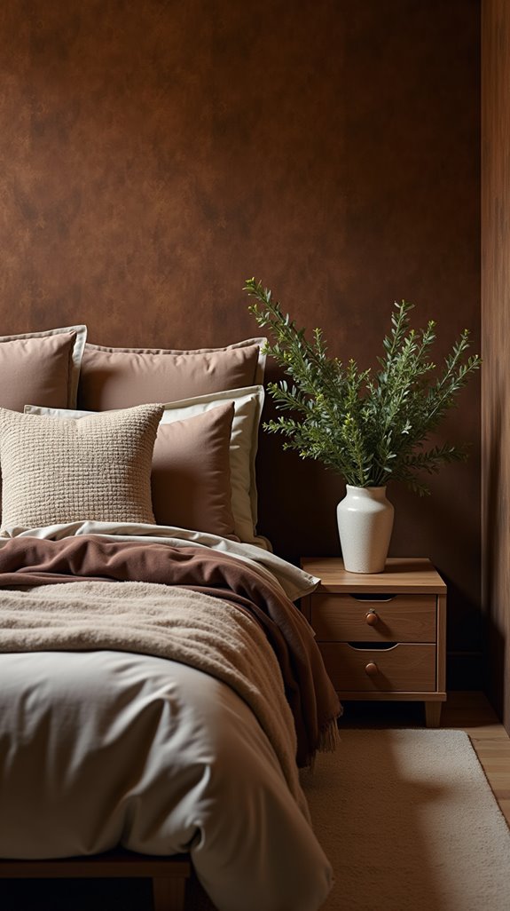 textured rich brown accents