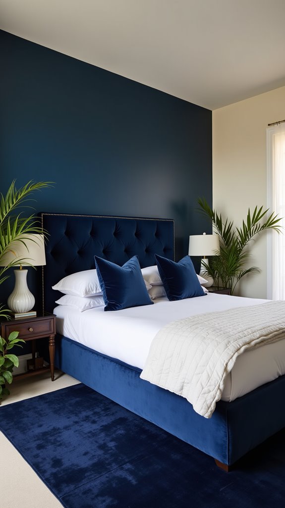 tranquil deep blue decor