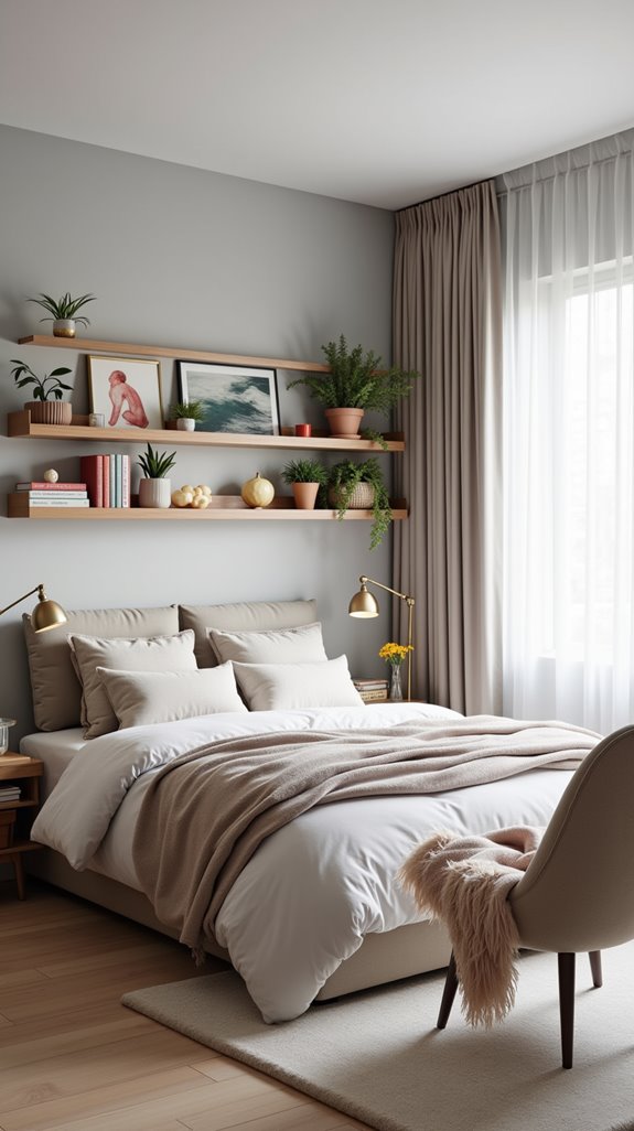 transform walls with shelves