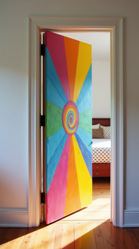 transformative colorful door decor