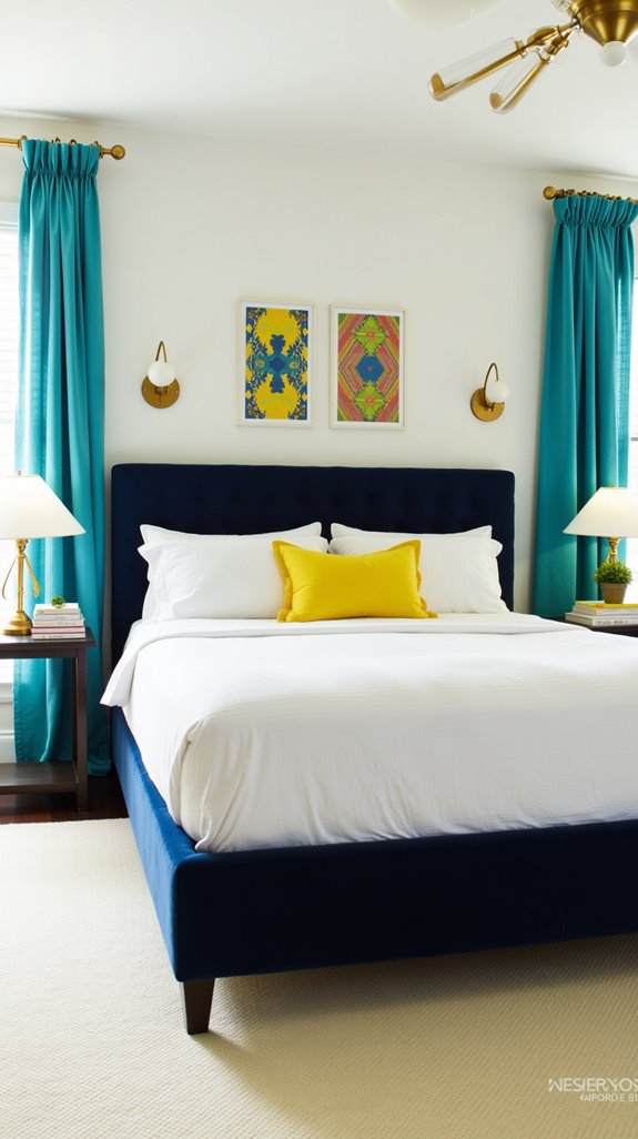 vibrant colors energize navy