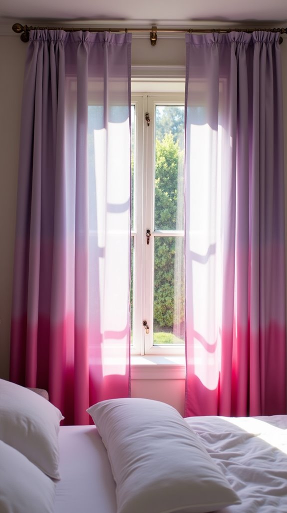 vibrant ombr curtain styles