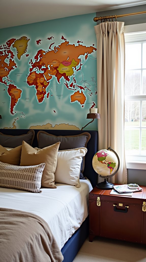 wanderlust inspired bedroom decor