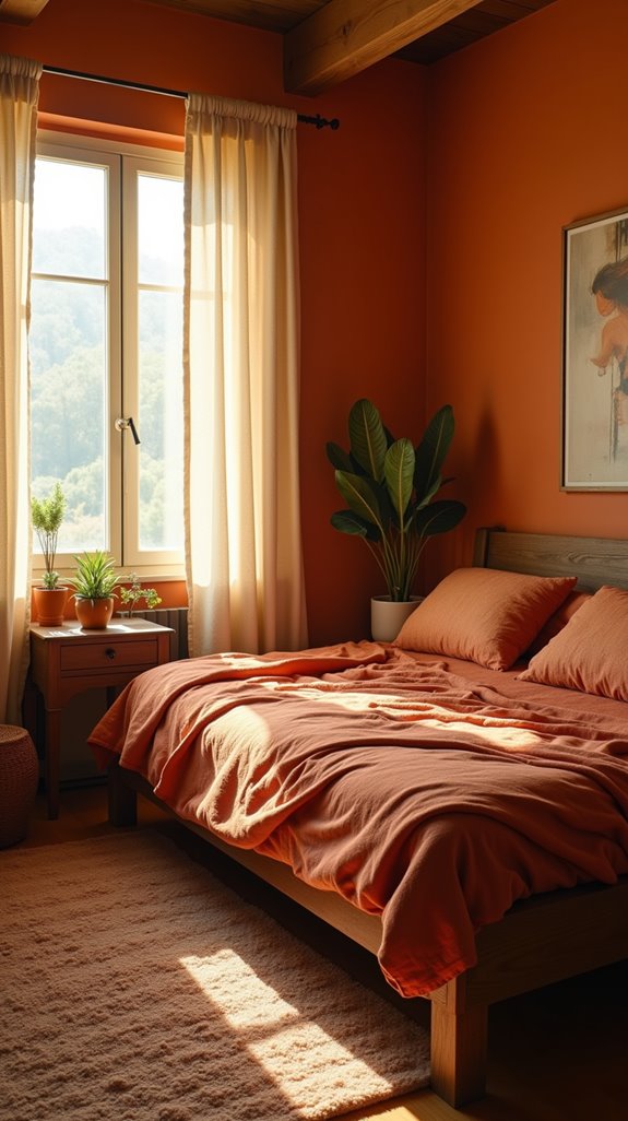 warm burnt orange accent