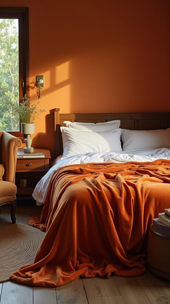warm inviting burnt orange decor
