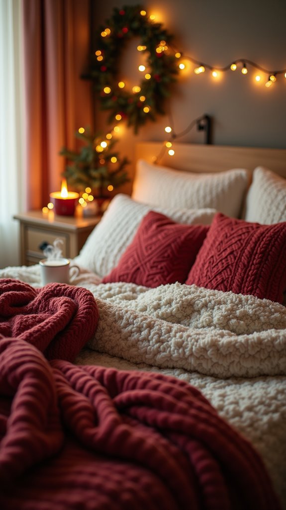 warm layered holiday blankets