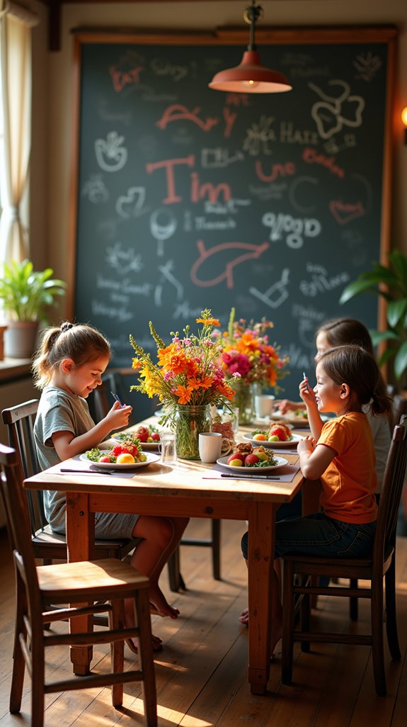 chalkboard wall creativity hub