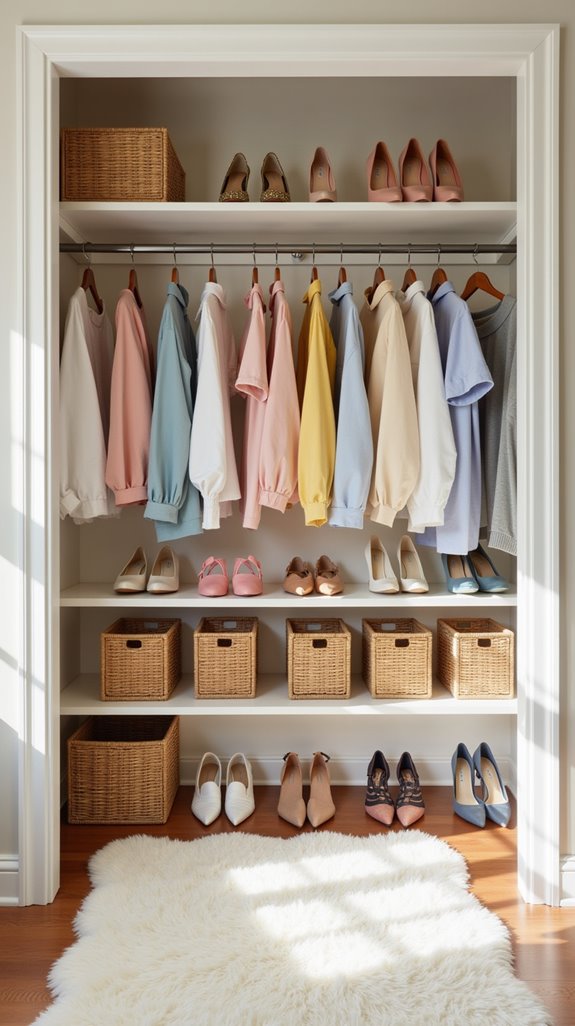 closet organization in steps