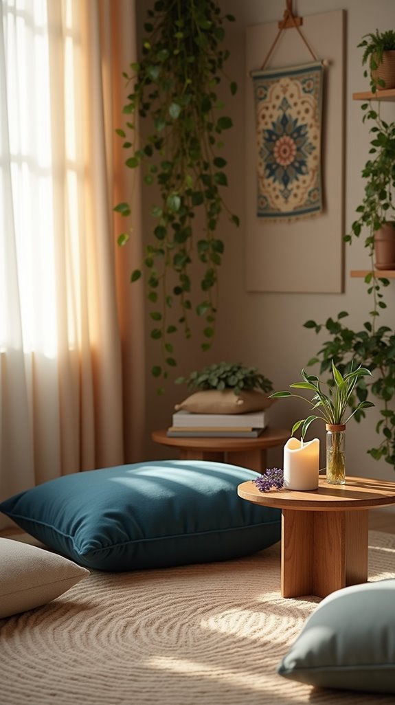 cozy prayer seating area